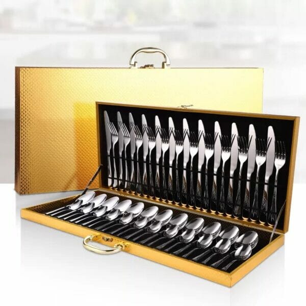 Golden box cutlery set 2